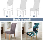 BIETYONE Stretch Dining Chair Covers Set of 2, Soft Removable Washable Kitchen - Image 4