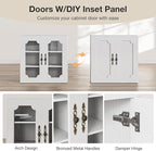 Buffet Cabinet with Storage, 63“ Modular Accent Sideboard Modern Credenza with - Image 5