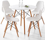 5-Piece Round Dining Table Set, Small 31.5" Kitchen Table Chairs Set of 4 Space by LECAFURHL