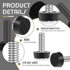 Hotop 1/4-20 UNC Thread Adjustable Furniture Levelers Screw in Galvanized Steel - Image 3