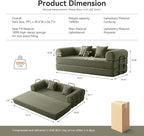Sleeper Sofa, Comfy Convertible Folding Couch-Futon-Corduroy Fabric Sleeper - Image 2