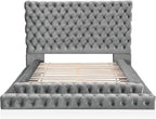 Furniture of America Sable Fabric Upholstered Step Up King-Size Platform Bed - Image 8