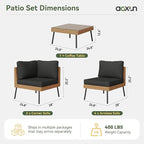 Aoxun Patio Furniture Set, 5 Piece Outdoor Sectional Sofas - Image 7