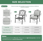 Summsun Patio Cushions for Outdoor Furniture, Faux Linen Water Resistant - Image 8