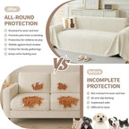Couch Cover for Dogs, Boho Sofa Covers for 3 Cushion Couch, Chenille Sofa - Image 2