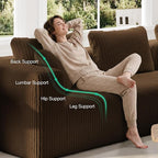 Novilla 106" Modular Sectional Sofa, Modern Cloud Sectional Couch - Image 9