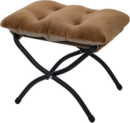 15" Folding Ottoman, Foldable Footrest Stool, Portable Small Foot Stool by MordchilHF
