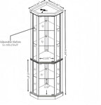 Corner Curio Cabinet, 150lbs Heavy Duty Glass Display Cabinet - Image 2