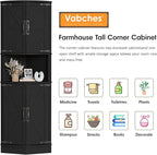 Vabches 64.8" Tall Farmhouse Corner Cabinet - Image 5
