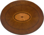 PADMA HOUSE Traditional Wood Oval End Table - Image 4