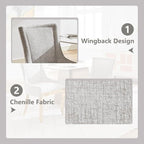 Upholstered Dining Chairs Set of 4, Modern Fabric Side Chairs - Image 5