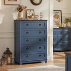 Joaxswe Farmhouse 5 Drawer Dresser - Image 8