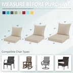 22x22 Inch Patio Chair Cushions Set of 2, Outdoor Furniture Cushions - Image 7