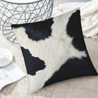 Western Cow Print Black and White Pillow Covers 20x20 Set of 2, Cowfur Print - Image 9
