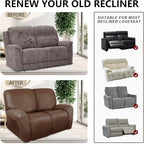 ANARACHON Loveseat Recliner Cover Leather Look Recliner Loveseat Covers - Image 6