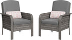 GarveeHome 2-Piece Outdoor Patio Furniture Set, All-Weather Rattan Chairs - Image 8