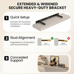 Fun Memories 67 Inch Fireplace Mantel Shelf, Deep Floating Shelves - Image 7