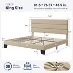 Allewie King Size Platform Bed Frame - Image 2