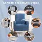 COLAMY Mid-Century Modern Upholstered Accent Chair - Image 5