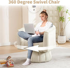 Swivel Accent Barrel Chair Set of 2- Cute Comfy Small Round 360° Arm Chair - Image 3