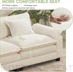 Oprisen Modular Sectional Sofa, Comfy Cloud Couch Sectional Sofa, Chenille Sofa - Image 4
