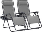 JEAREY Zero Gravity Lounge Chairs Set of 2, Adjustable Steel Mesh Recliners by JEAREYOutdoorsCollection