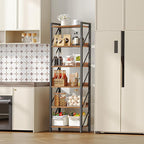 HOOBRO Bookshelf, 6-Tier Industrial Bookcase, Book Shelf Storage Organizer - Image 4