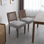 LZAREAL Farmhouse Dining Chairs Set of 4 Linen Fabric Upholstered Accent Side - Image 4