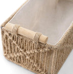 Mkono Macrame Storage Baskets Boho Decor Box Handmade Woven Decorative - Image 6