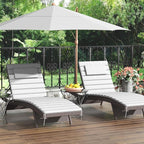 Sundale Outdoor Olefin Quilted Lounge Cushion Set of 2, Patio Foldable Chaise - Image 9