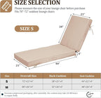 72x21x4in Lounge Cushions for Outdoor Furniture, Outdoor Lounge Chair Cushions - Image 2