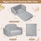 Foryoomi Extra Wide 2 in 1 Convertible Toddler Kids Couch - Image 2
