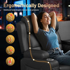 3-Seater Loveseat Recliner Sofa, Home Theater Seating Reclining Couch - Image 5