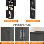Vabches 64.8" Tall Farmhouse Corner Cabinet - Image 4