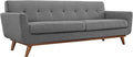 Modway Engage Mid-Century Modern Upholstered Fabric Sofa in Expectation Gray by Modway