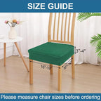 Smiry Waterproof Seat Covers for Dining Room Chairs Set of 2, Stretch Jacquard - Image 2