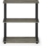 Furinno TURN-S-TUBE Storage Shelves, 3-Tier Book Shelf, Corner Shelf, Toolless - Image 5