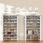 LANTEFUL Shoe Rack with Covers 10 Tier Tall Shoe Rack Organizer Large Capacity - Image 6