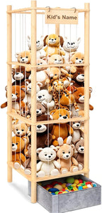 Stuffed Animal Storage with Toys Tray, 57In Large Wooden Stuffy Plushies by Unknown