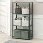 Furinno Turn-N-Tube Storage Shelves, 4-Tier Toolless Book Shelf, Corner Shelf - Image 2