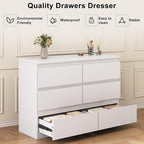 Jocoevol White 6 Drawer Dresser - Image 4