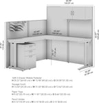 Bush Business Furniture 65-inch L Shaped Cubicle Desk - Image 3