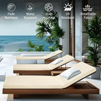 Outdoor Chaise Lounge Cushions for Patio, Lounge Chair Cushions, Waterproof - Image 2