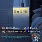 BOLUO White Night Stand with 3 Fabric Drawers, Nightstand with Charging Station - Image 6