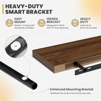 Acovy 24 Inch Floating Shelves, 9.3" Deep Floating Shelf Wall Mounted, Rustic - Image 7
