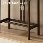 Bamboo Console Table with Drawer, Small Sofa Tables with Open Shelf, Chinese - Image 7