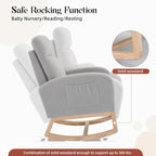 GAOMON Rocking Chair Glider for Nursery, Comfy Rocker Nursery - Image 5