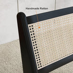 homary Japandi Rattan and Wood Lounge Chairs Mid Century Modern Armless Accent - Image 5