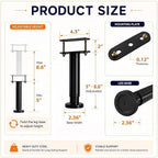 2Pcs Adjustable Height Bed Frame Support Leg, Extra Sturdy Steel Bed Frame - Image 2