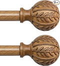 QDWIS 2 Pack Boho Wood Curtain Rods by Unknown